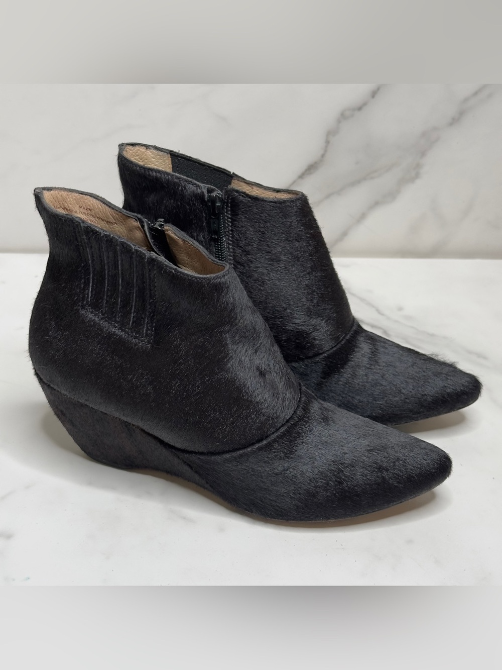 Matisse Nugent Calf Hair Booties in Black